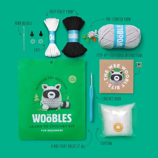 Scooter the Raccoon Crochet Kit - Image 2