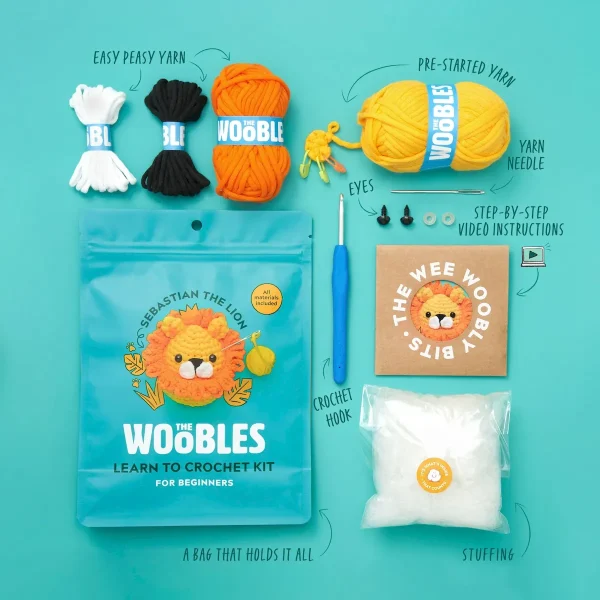 Sebastian the Lion Crochet Kit - Image 2